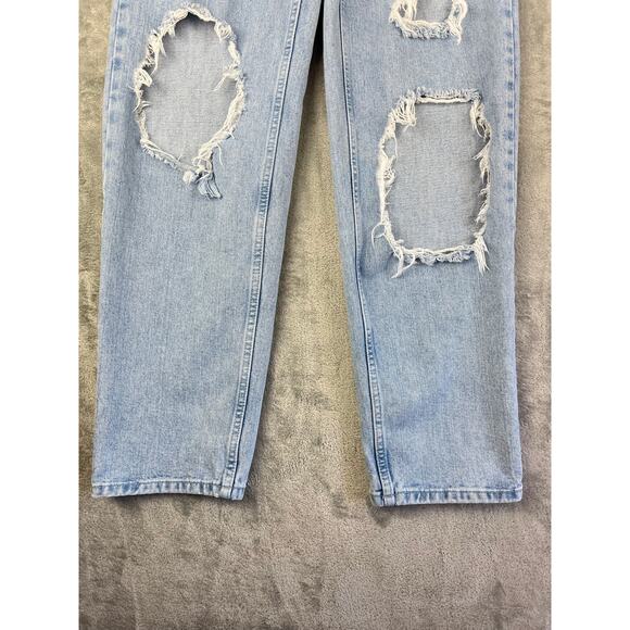 Urban Outiftters BDG High Rise Baggy Jeans 27 Light Wash Thrashed Distressed - Picture 4 of 16